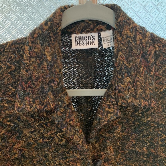 Chico’s, Tweed Jacket, Blazer, Women, Brown, Black, Multicolor, Size 1 - Picture 6 of 6